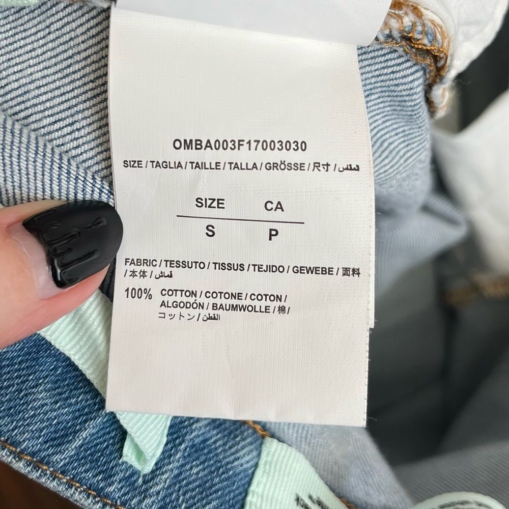 Off-White Denim Capri Cropped Denim Jeans Blue Size Small - Picture 13 of 15